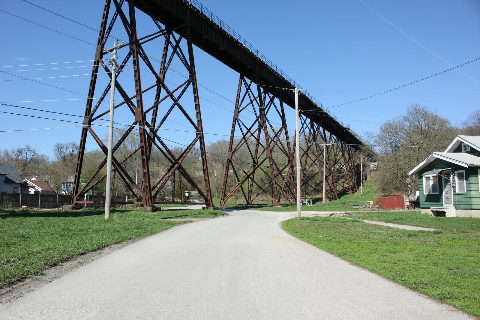 East approach, looking east from span #13